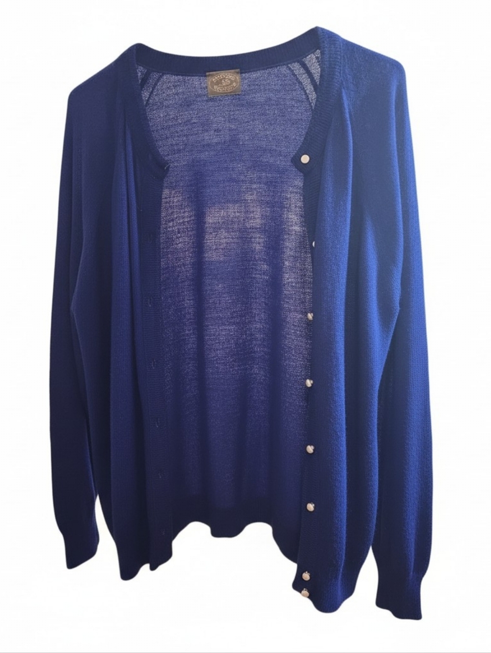 Designers Originals Royal Blue Button-Front Cardigan